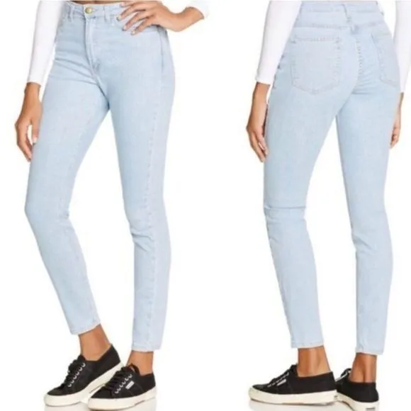 New American Apparel AA Higher Waisted The Pencil Skinny Jeans Light Wash Sz 30
          
      NWT