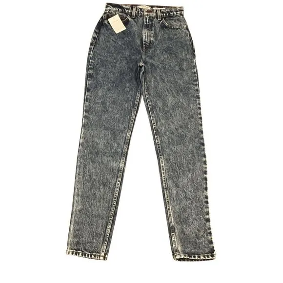 NWT American Apparel Vintage Inspired High Waist Jean Sz 28 Marble Wash
          
      NWT