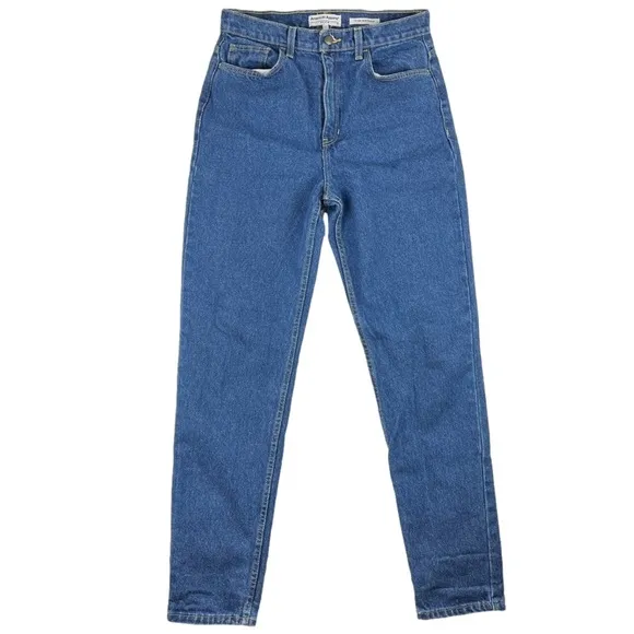 Like new! American Apparel The High Waisted slim straight leg jeans size 30