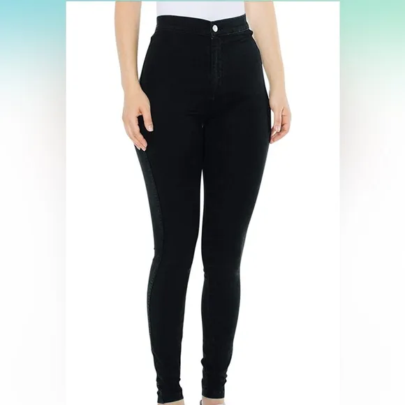 AMERICAN APPAREL THE EASY JEAN BLACK worn