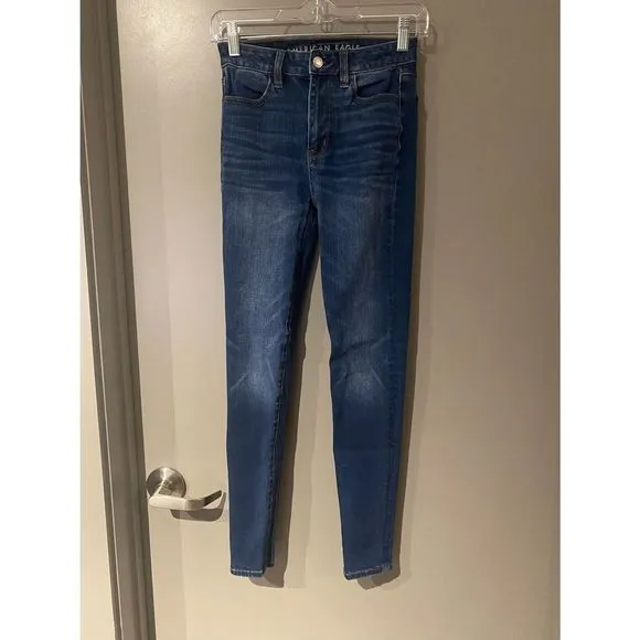 American Eagle Outfitters Womens Super HiRise Jegging Size 0 Regular EUC