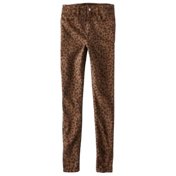 AE Cheetah Print Brown Super High Rise Jegging‎