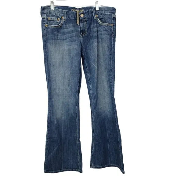 NEW Y2K American Eagle Womens Jeans 14 Denim Downtown Flare Super Low Rise
          
      NWT