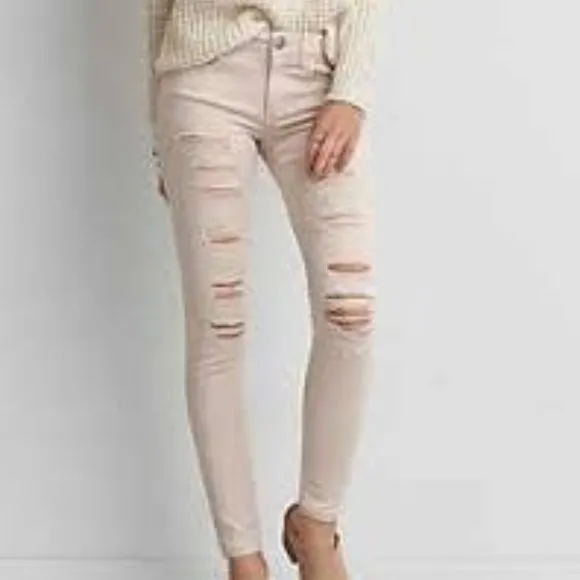 American Eagle Twill Destroyed Jegging in …