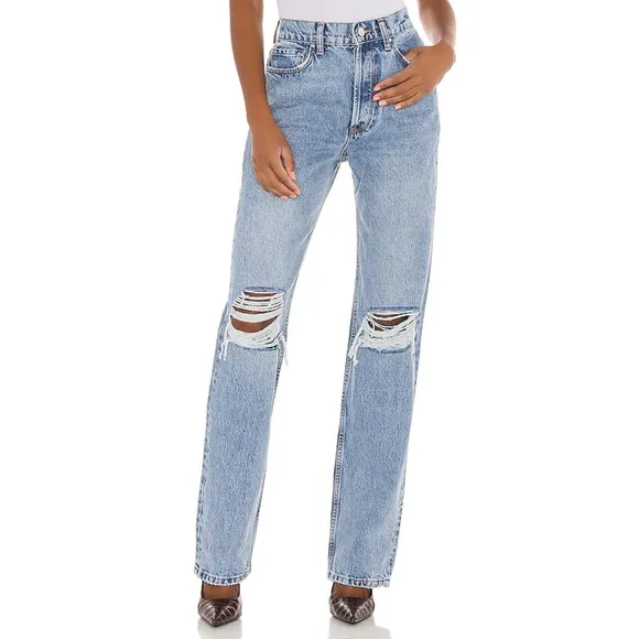 Worn once Anine Bing distressed knee jeans