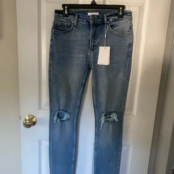 NWT Anine Bing Mid Rise Skinny Ankle Jeans- SZ 28
          
      NWT