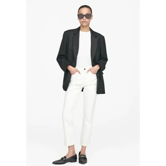 Anine Bing | Sony High Rise Ankle Slim Jeans in Off White NEW Size 26
          
      NWT
