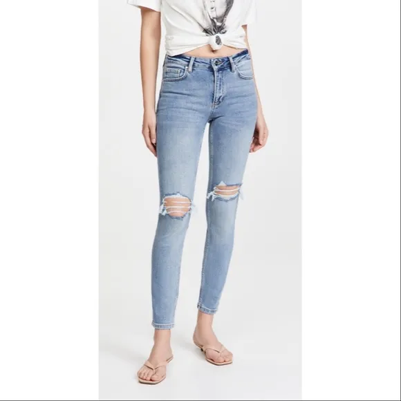ANINE BING |  Gabe Mid Rise Ankle Skinny Jeans Cotton Stretch
          
      NWT