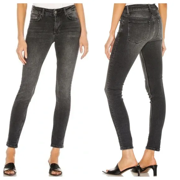 Anine Bing Gabe Skinny Jeans in Coal