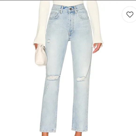 Anine Bing Mid-Rise Straight Leg Jeans size 27