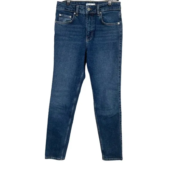 Anine Bing Medium Wash High Rise Skinny Jean