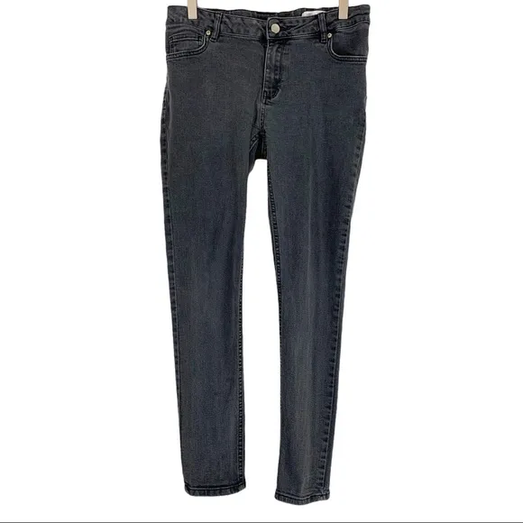 Anine Bing Low Rise Skinny Jeans in Faded Black Size 29