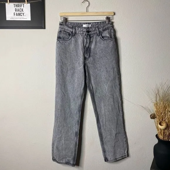 Anine Bing Jeans Acid Wash Straight Leg Denim Jeans Size 27