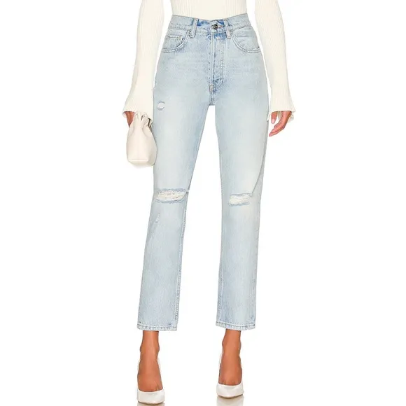 Ladies Denim Jeans “Sonya” by Anine Bing Deconstructed Classic Blue size 29
          
      NWT