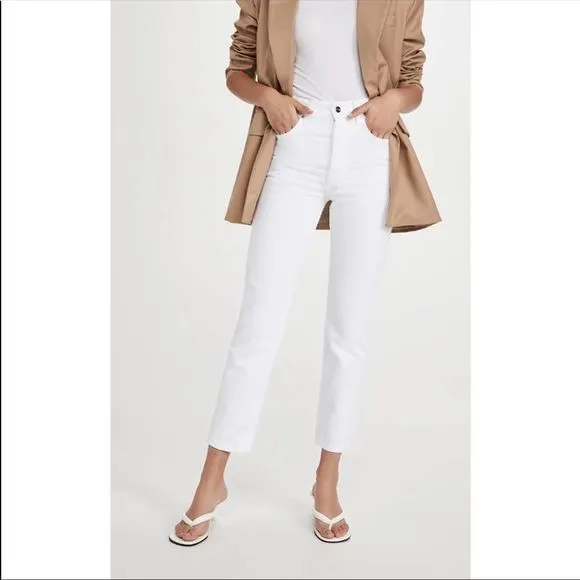 Anine Bing Sonya High waisted White Ankle Slim 28 New
          
      NWT