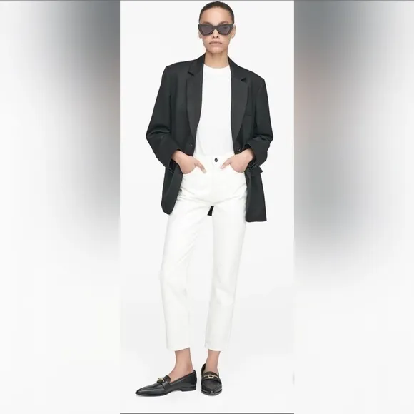 Anine Bing Sonya Off White Straight Jeans Size 28 NWT B108
          
      NWT