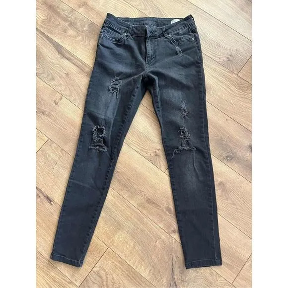 Anine Bing Distressed Faded Black Skinny Jeans Size 26​​​​​​​​