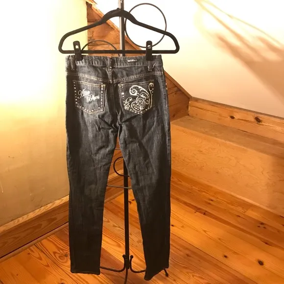 Apple Bottom Rhinestone Skinny Jeans, EUC, 16