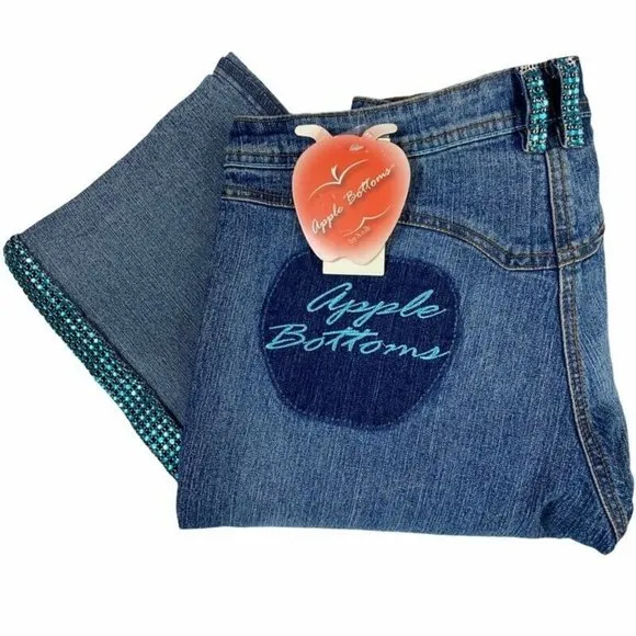 Apple Bottoms Womens Straight Leg Jeans Blue 8 New
          
      NWT
