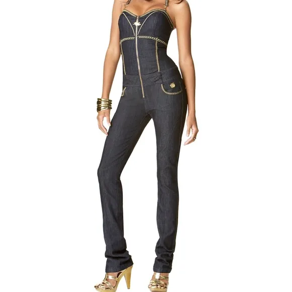 NEW Apple Bottoms denim jeans jumpsuit 5 /6
          
      NWT