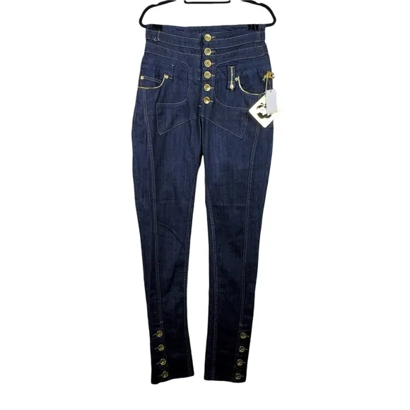 APPLE BOTTOMS Button Fly High Waisted Skinny Jeans Size 9/10 NWT
          
      NWT