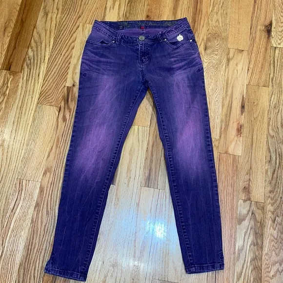 Vintage Y2K Apple Bottoms Purple Ankle skinny jeans 7/8