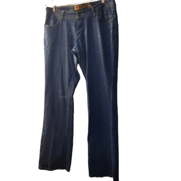 Vintage 90's Apple Bottom Womens Sz 11/12 Low Rise Embroidered Bootcut Jeans