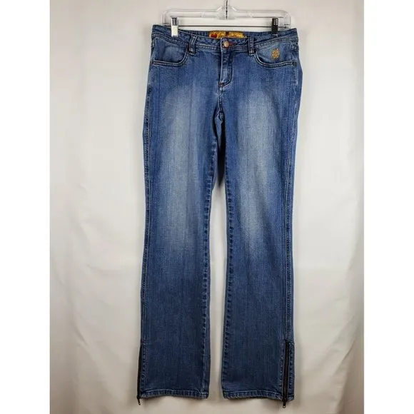 Vintage Apple Bottoms Womens Y2K Jeans Embroidered Logo Size 10 Cotton 31X32