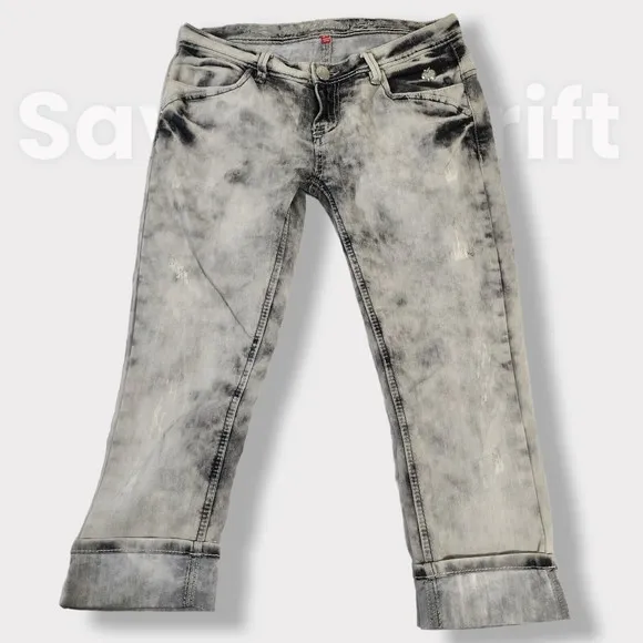Vintage Apple Bottom Gray Jeans Womens Sz 9/10 Stretchy