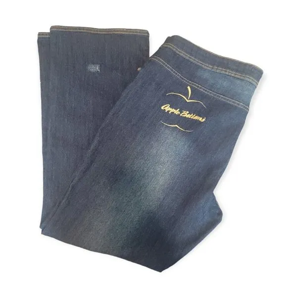 Apple Bottoms Y2K Dark Denim Size 22 Plus Distressed