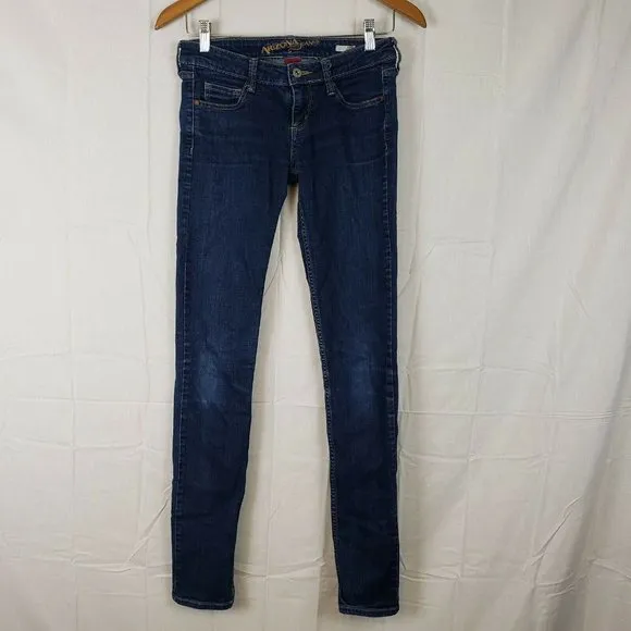 Arizona Jean Co. Womens Blue Regular Fit Denim Super Skinny Jeans Size 3 Long
