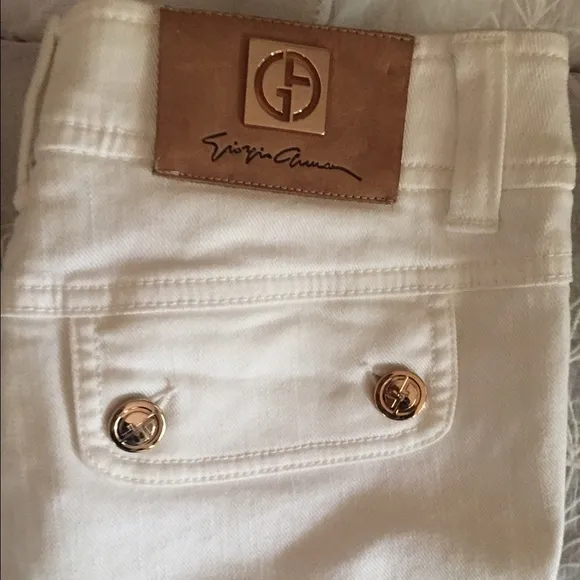 Giorgio Armani white jeans