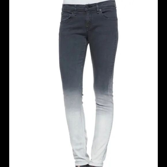 ARMANI JEANS Black Ombré Skinny Jeans 25