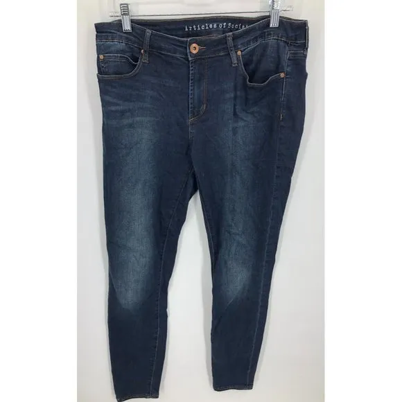 Articles of Society Jeans Womens 32 Dark Wash Skinny Leg Stretch Denim