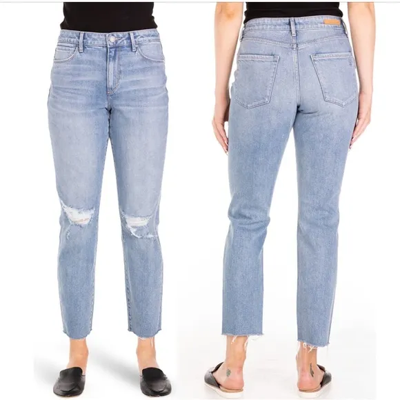 NWT Articles Of Society Rene Mid Rise Distressed Straight Jeans 32 Par Place
          
      NWT