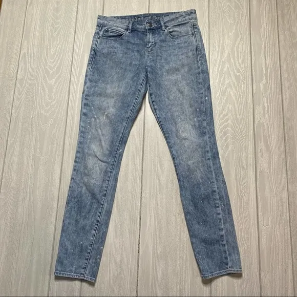 ARTICLES OF SOCIETY ASHLEY COAST ACID WASH BLEACH SPLATTER SKINNY JEANS SIZE 26