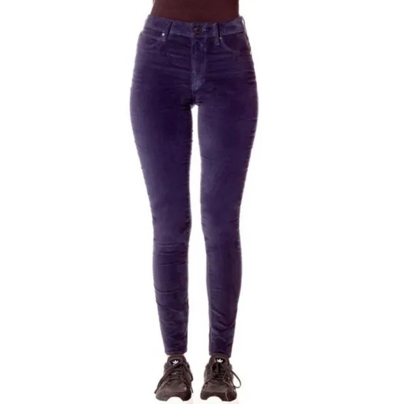 Articles Of Society Indigo Blue Velvet Skinny Jeans