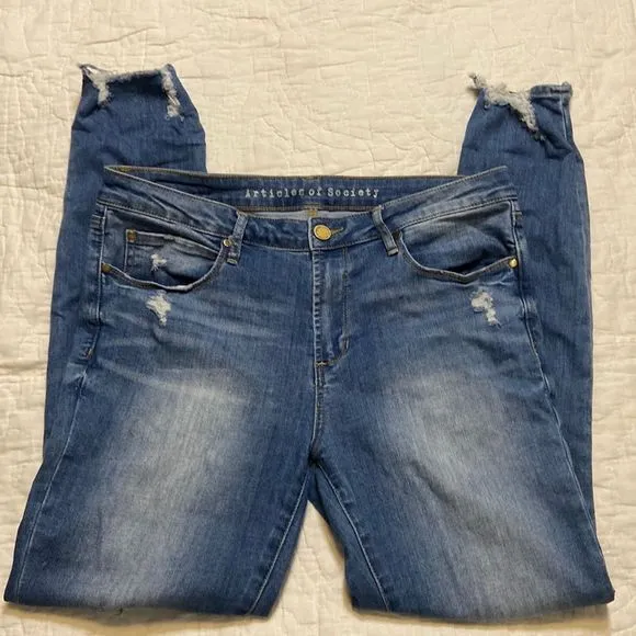 Articles of Society Distressed Skinny Straight Leg Jeans size 30