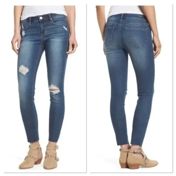 Articles Of Society Sarah Broken Skinny Distressed Jeans Size 25