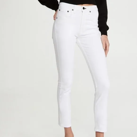 NWT Womens ASKK NY White Denim Jeans 24 *
          
      NWT