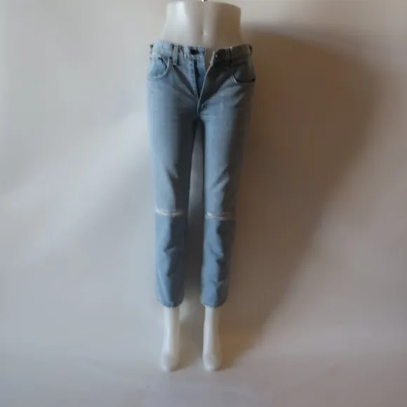 NWT Womens ASKK NY Blue Distressed Denim Jeans 24
          
      NWT
