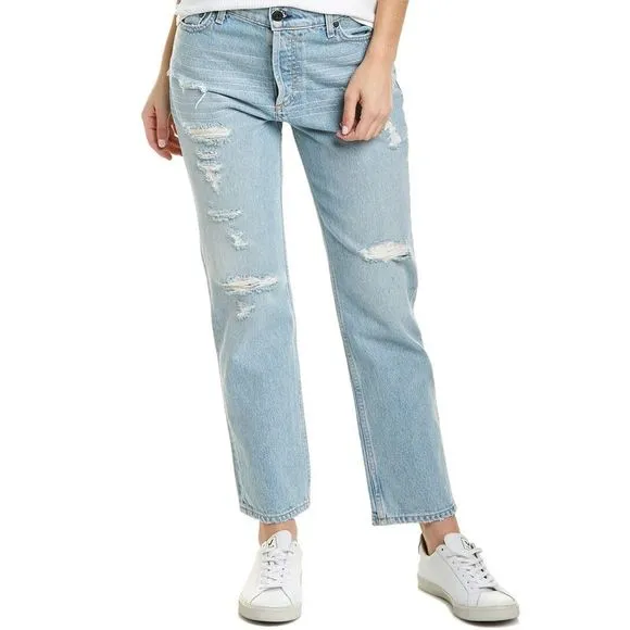 Askk Ny Womens  Lafayette Straight Crop Jean, Blue
          
      NWT
