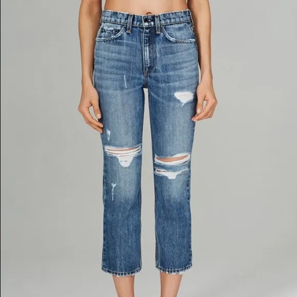 NWT ASKK NY High-rised Straight-leg Cropped Jeans Milton
          
      NWT