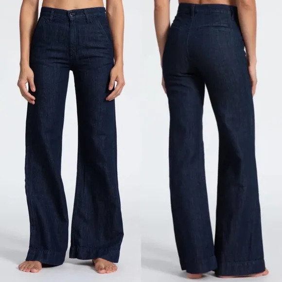 ASKK NY Denim Trouser Jean Wide Leg Dark Indigo