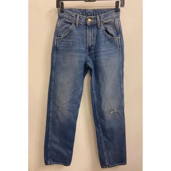 B Sides Whiskered Blue Jeans Size 24