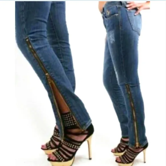 NWT Baby Phat Side Zipper Down On Leg Jeans 16 PLUS SIZE
          
      NWT