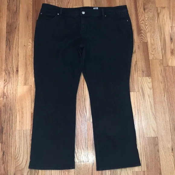 NEW Baby Phat  rhinestone cat jeans Stretch  22 PLUS SIZE