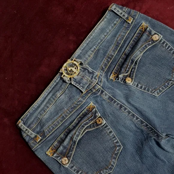Vintage Y2K Baby Phat Low Rise Bootcut Denim Blue Jeans