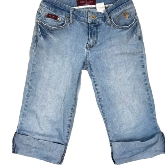 Baby Phat Cuffed Cropped Jeans sz 5