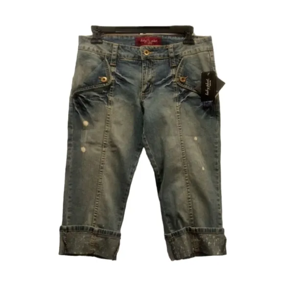 Baby Phat Acid Washed Y2K Capris Jeans NWT Size 5
          
      NWT